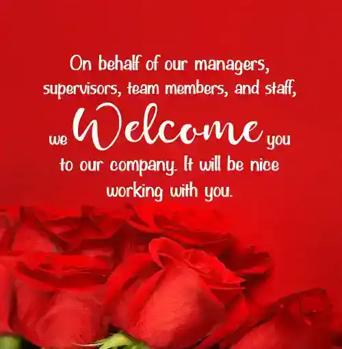 welcome message for new team leader