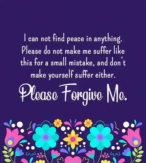 apology message for him