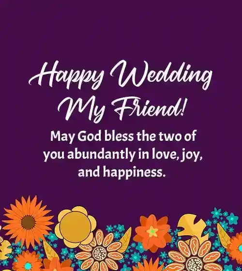 Christian Wedding Wishes for Friend