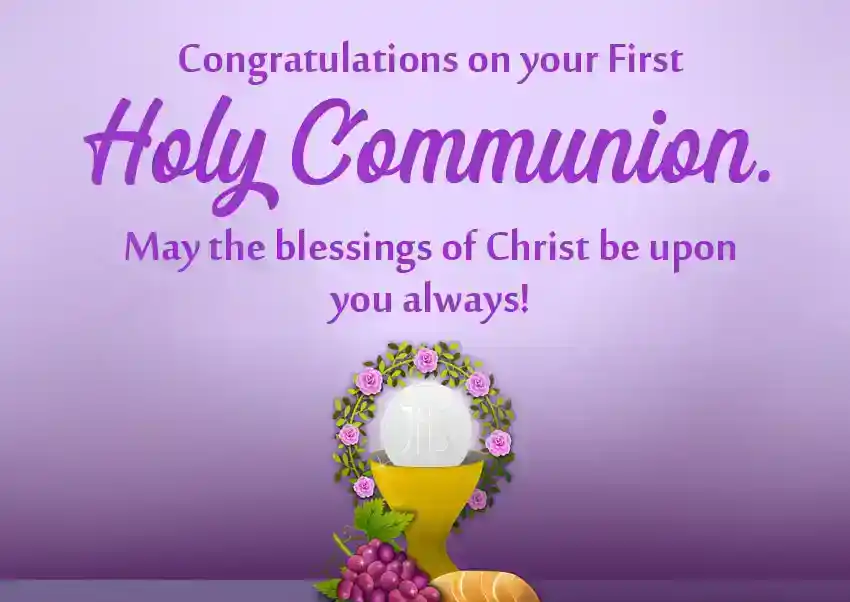 Salutations et messages pour la première communion