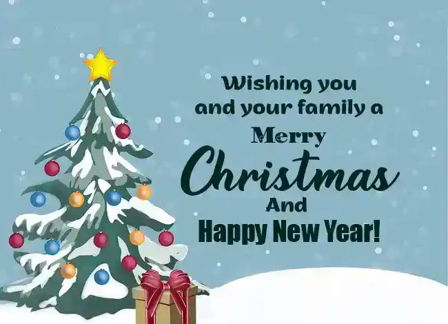 merry christmas and happy new year wishes for friends and family
