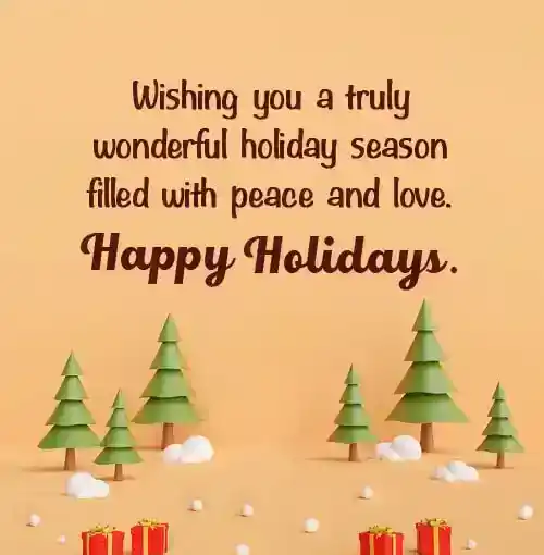 happy holidays wishes