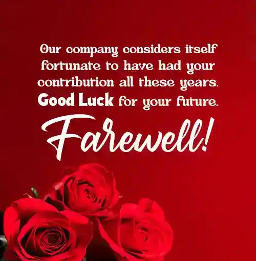 farewell message to employee