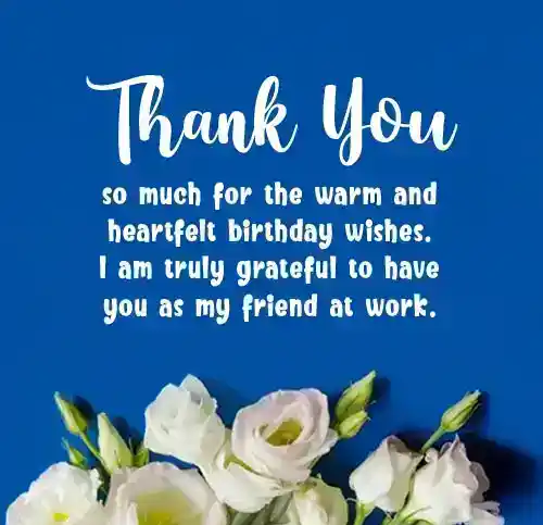thank you message to colleagues for birthday wishes
