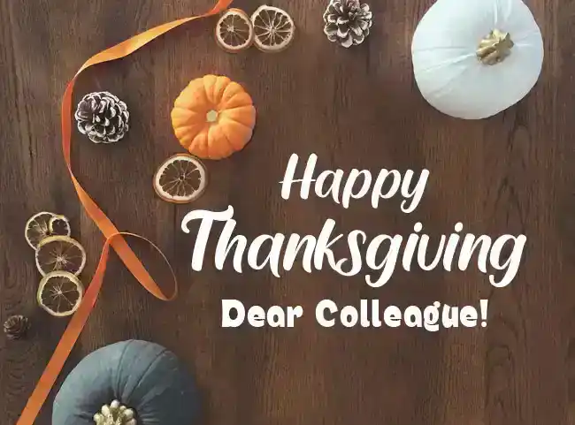 happy thanksgiving message to colleagues