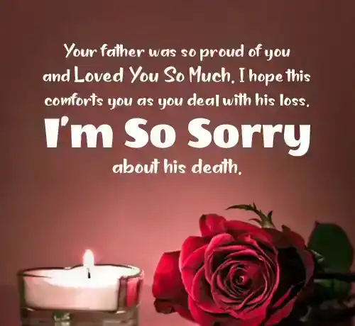 condolence message to colleague on death of father