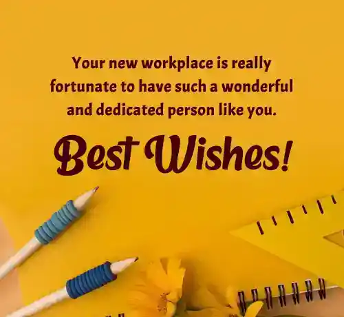 best wishes for new job to her