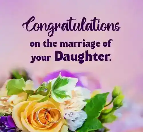 congratulations on the marriage of your daughter card