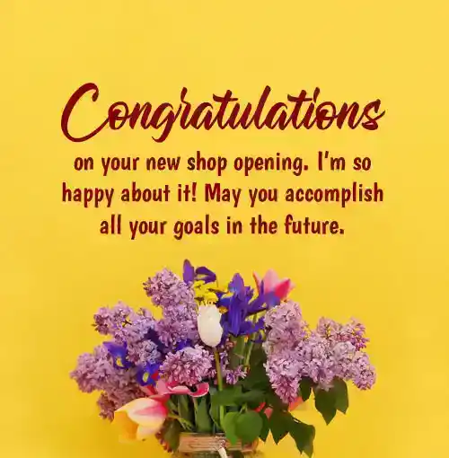 new shop opening wishes