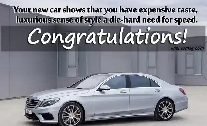new car messages quotes