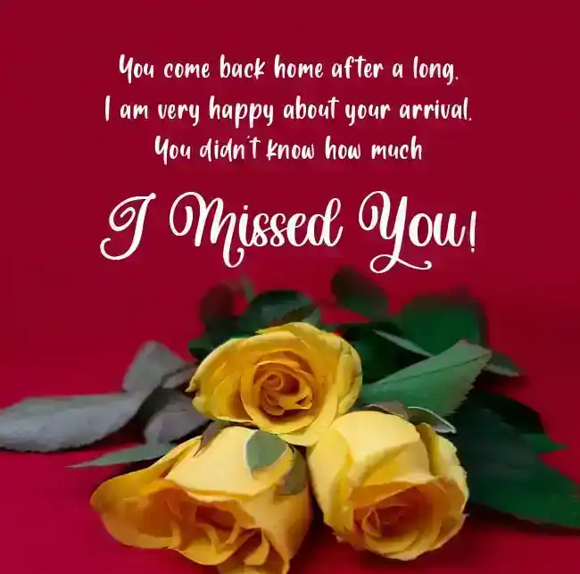 Welcome Home Message for Husband