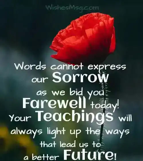 Farewell Wishes for Teacher