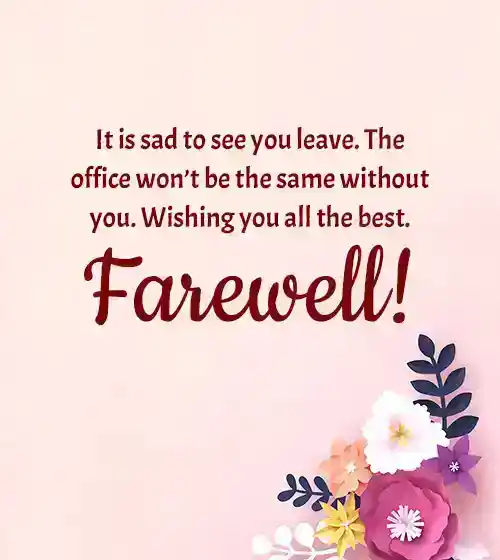 farewell message to colleague