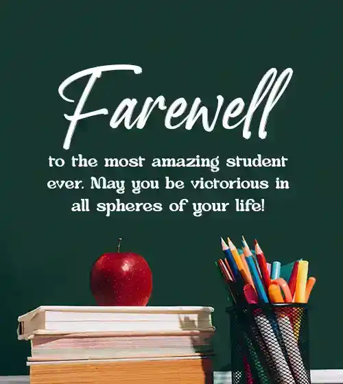 Short Farewell Message for Students from Teacher