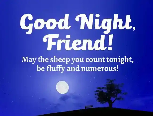 good night message for a friend