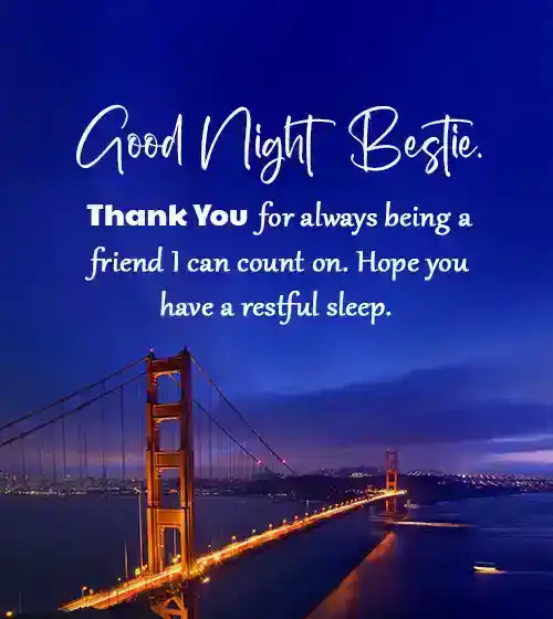 good night message to my best friend