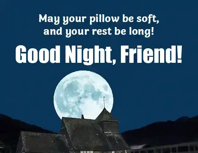 good night message to a friend