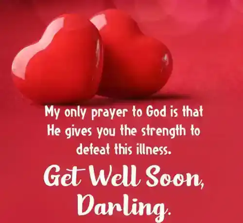 get well soon prayer for my love