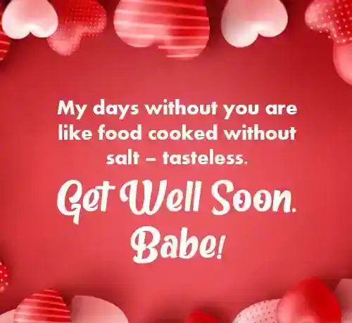 funny get well soon message for her