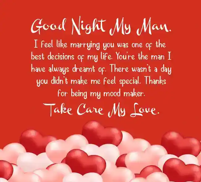 Long Goodnight Paragraph for Him