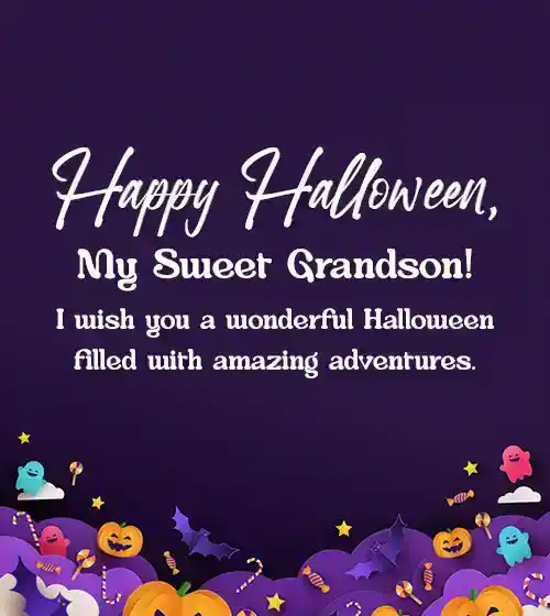 Halloween Card Messages for Grandson