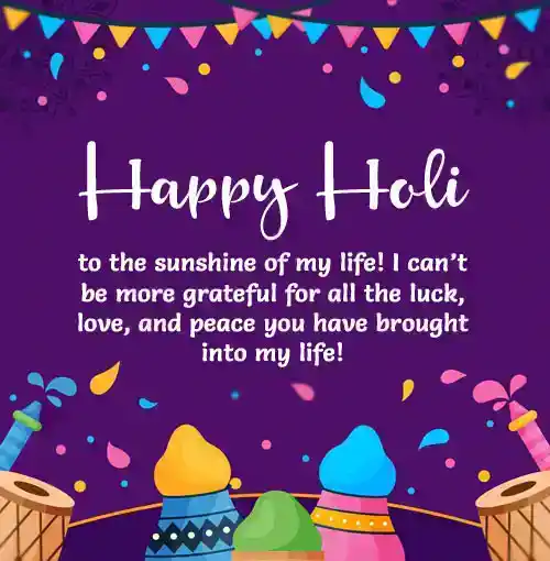romantic holi wishes for love