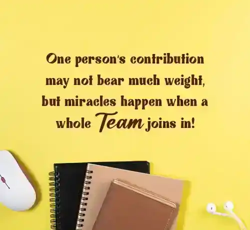message to team members