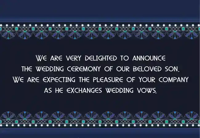 Wedding Invitation Messages from Parents