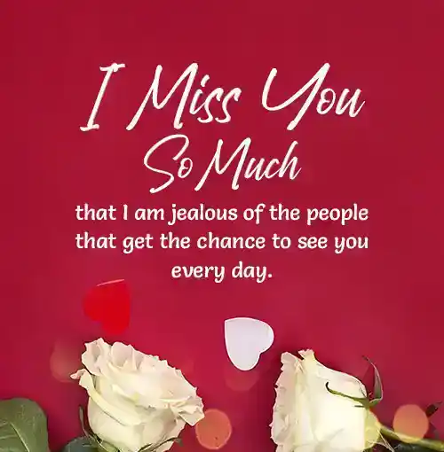 i miss you love message for my wife