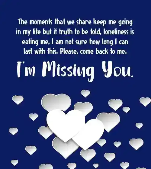 long miss you message for wife