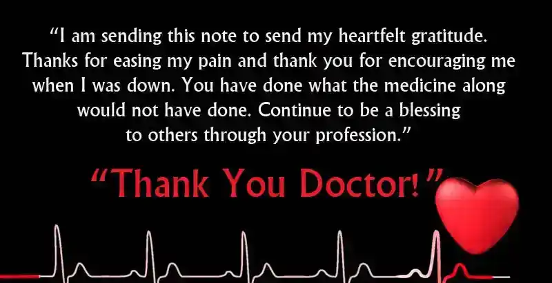 Thank You Note To Doctor