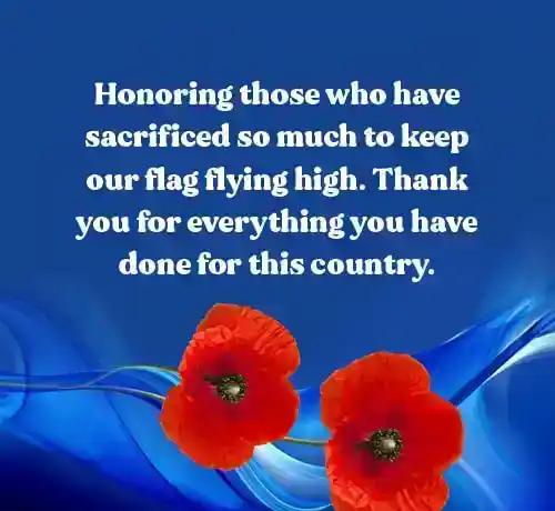 remembrance day thank you messages