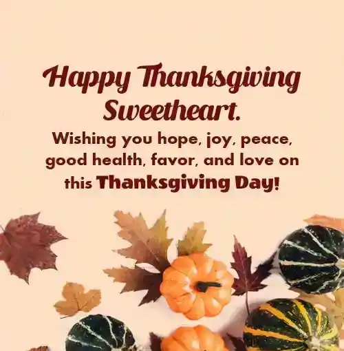 Thanksgiving Wishes for Him