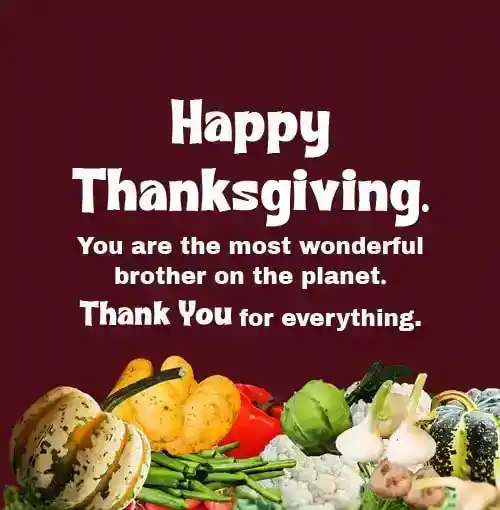 Thanksgiving Wishes for Brother