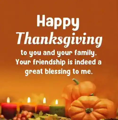 thanksgiving message to friends