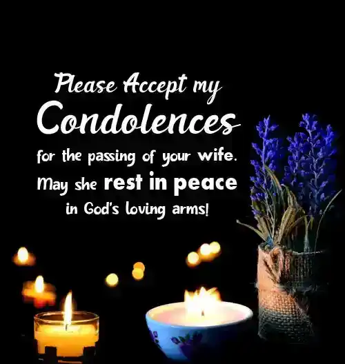religious condolence messages for loss of wife