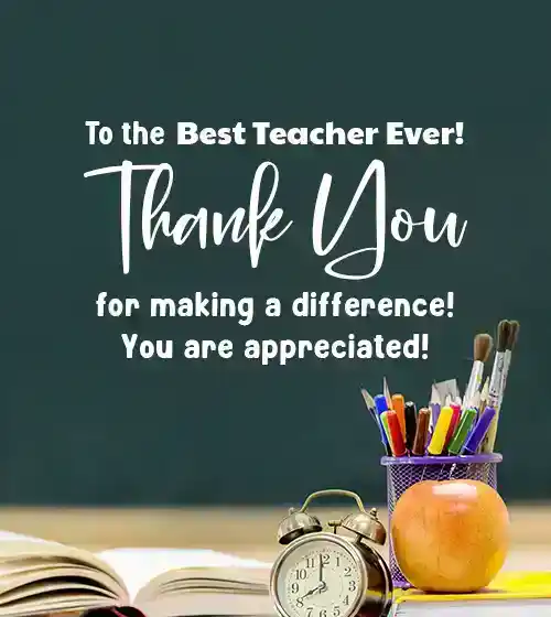 short thank you message for teacher