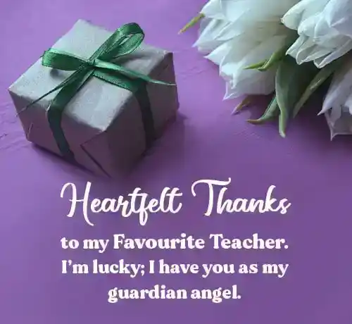 thank you message for teachers from students