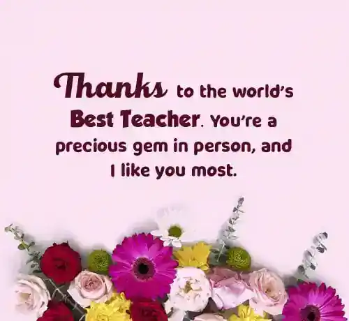 thank you message for teacher appreciation