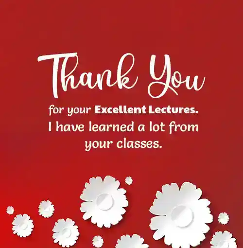 Short Thank You Message to Professor