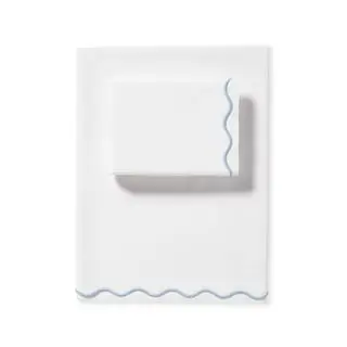 Ropa de cama costera dormitorio con esquema azul y blanco